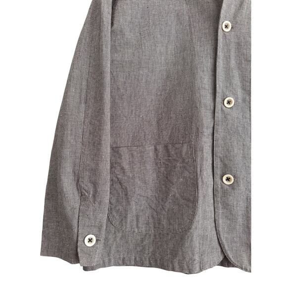 RTH Casual Worker Chore Jacket Micro Houndstooth Cotton Shacket Size 1 Unisex - Picture 2 of 4